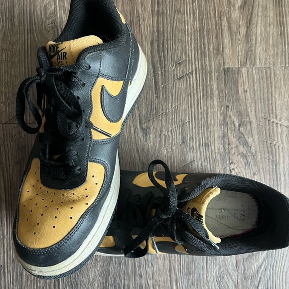 Nike Black and Yellow Sneakers size 9 Nike Air Force 1 Low Custom - Picture 3 of 11